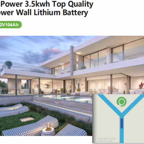 Li-Power 5.32KWH Top Quality Power Wall Lithium Battery